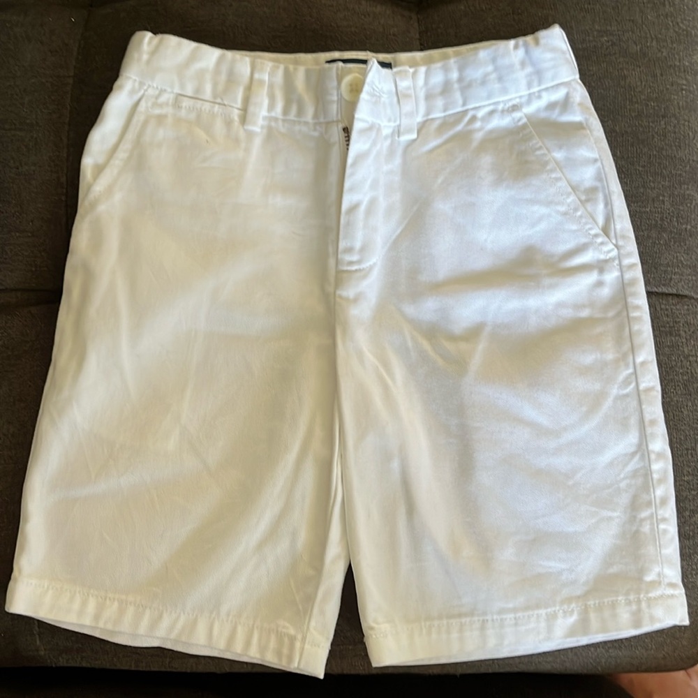 POLO RALPH LAUREN boys White dress shorts.  chino style